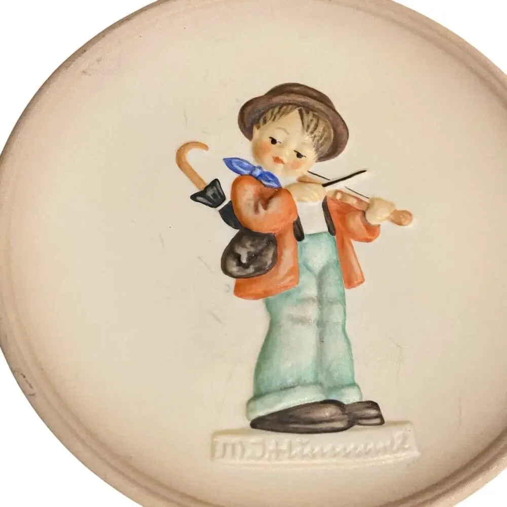 Goebel Mini Plate 1984-1987 “Little Music Makers”   Porcelain Fiddler Vintage